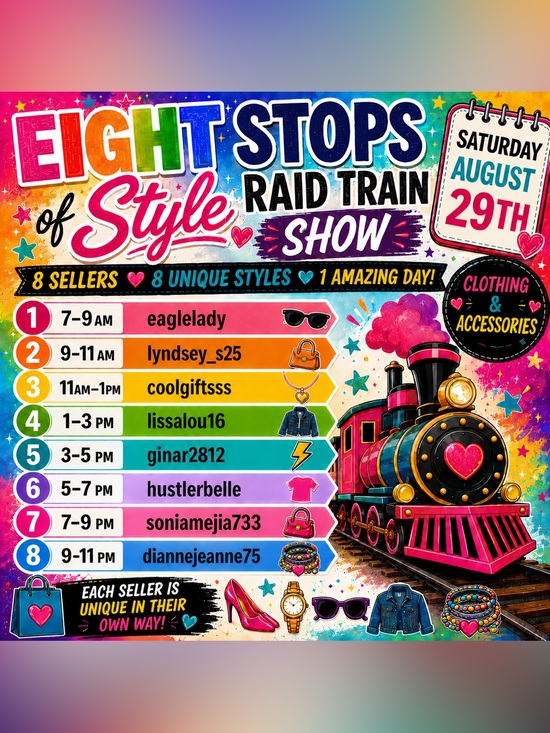Accessories - 8 Stops of Style Raid Train 🚂